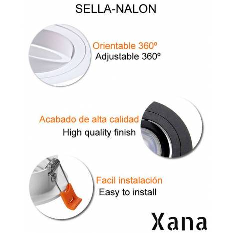 XANA Sella GU10 360° recessed light white