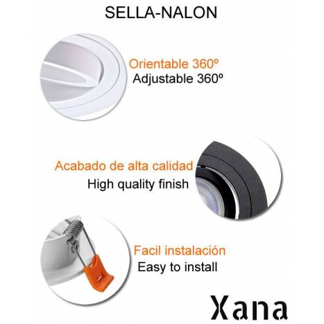 XANA Nalon GU10 360° recessed light black