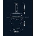 Mantra Eos pendant lamp 4L E27