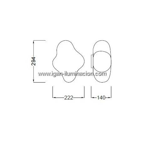 Aplique de pared Eos LED 3w de Mantra