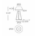 Lámpara de mesa Banyo 1L E27 cuerda - Ole