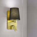 Aplique de pared Marriot E14 + LED oro - Trio