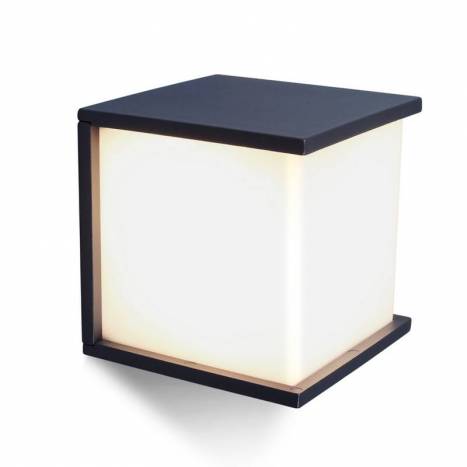 LUTEC Box Cube E27 IP44 wall lamp