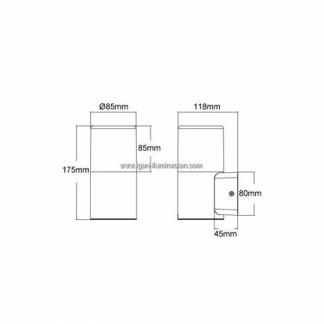 Aplique de pared Hoosic E27 IP44 oxido - Trio