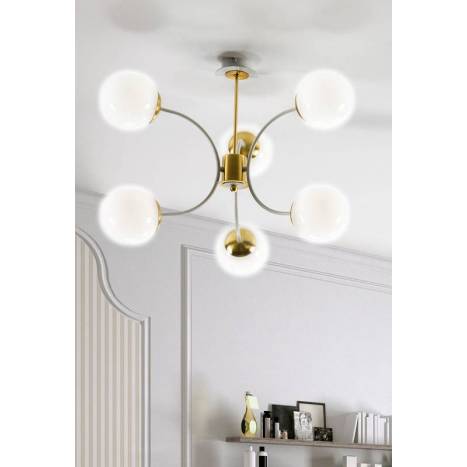 Lámpara colgante Moon 6L E27 - Ilusoria