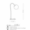 Lámpara de mesa Moon 1L E27 - Ilusoria