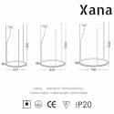 XANA Lena LED pendant lamp black