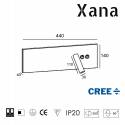 Aplique de pared Cares LED 3+4w - Xana