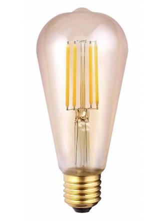 MANTRA Amber ST64 LED E27 bulb 6.5w