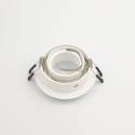 BPM Titan round recessed light white aluminium