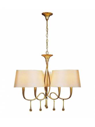 Mantra Paola pendant lamp 3 arms 6L gold