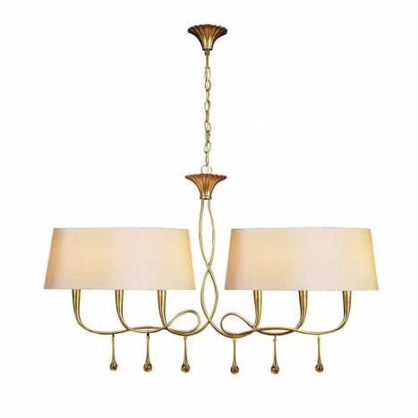 Mantra Paola pendant lamp 2 arms 6L gold