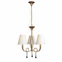 Lampara colgante Paola 3 luces oro pantalla crema de Mantra