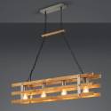 TRIO Khan 4L E27 ceiling lamp wood