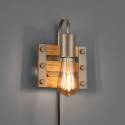 TRIO Khan E27 wall lamp wood