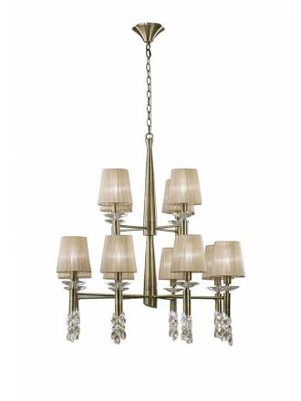 Mantra Tiffany pendant lamp 12L chrome