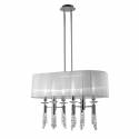 Lampara colgante Tiffany 1 pantalla oval cromo de Mantra