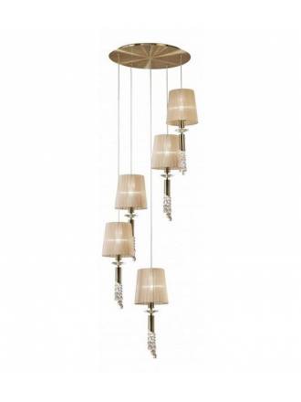 Mantra Tiffany pendant lamp 5L chrome