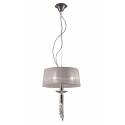 Lampara colgante Tiffany 1 pantalla 46cm cromo de Mantra