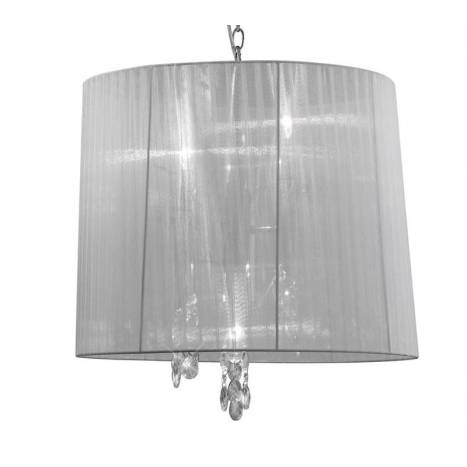 Lampara colgante Tiffany 1 pantalla 50cm cromo de Mantra