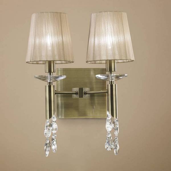 Mantra Tiffany wall lamp 2 lampshade chrome
