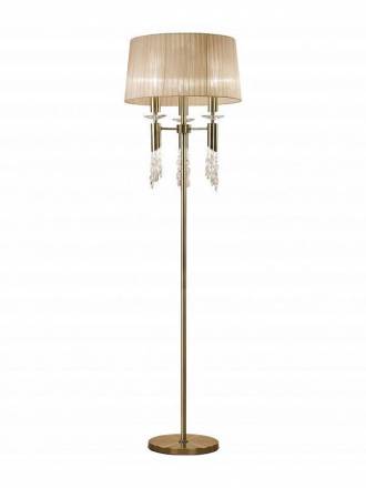 Lampara de pie Tiffany 1 pantalla cromo de Mantra