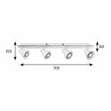 Regleta de focos Miko 4L GU10 blanco - Jueric