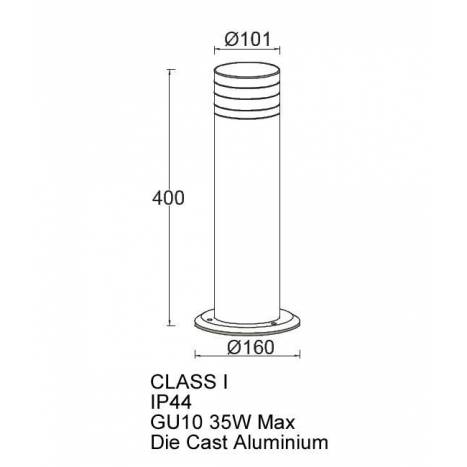 LUTEC Focus 1L GU10 IP44 beacon lamp