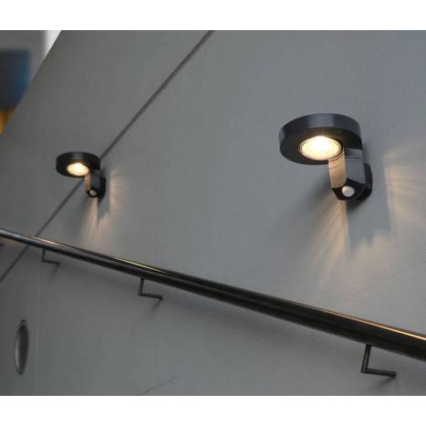 LUTEC Diso Solar LED + sensor IP44 wall lamp