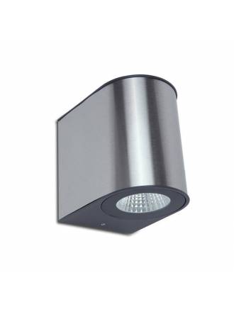 LUTEC Gemini steel LED IP54 wall lamp