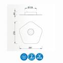 Plafón de techo Area Led acero blanco - Mantra