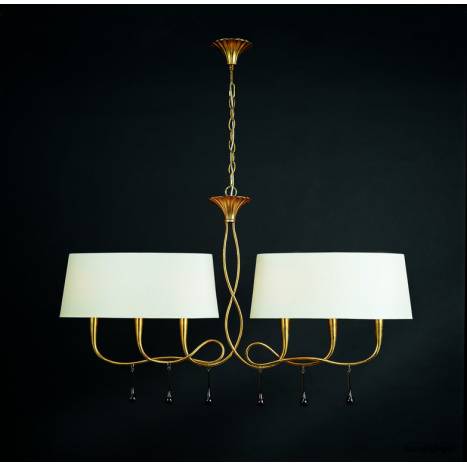 Mantra Paola pendant lamp 2 arms 6L gold