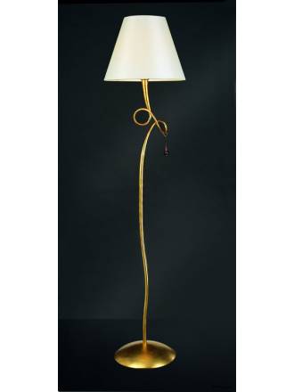 Lampara de pie Paola 1 luz oro pantalla crema de Mantra