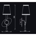 Mantra Paola wall lamp 1L gold