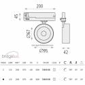 Foco de carril trifasico Mako LED 20w - ACB