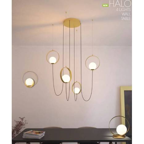 ACB Halo LED pendant lamp gold