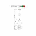 MANTRA Industrial 1L E27 pendant lamp sand