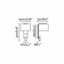 FARO Fold E27 + 3w LED wall lamp