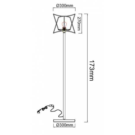 Lámpara de pie Polinesia IP44 cuerda - Mantra