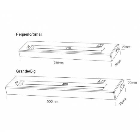 Regleta bajo mueble Alino LED + interruptor - Trio