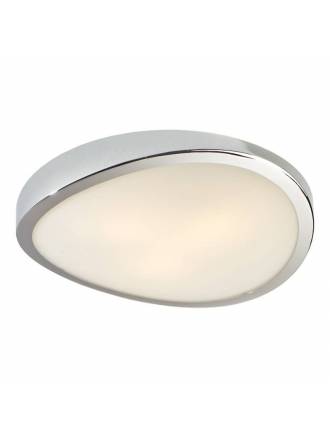 Plafon de techo Leda 3 luces cromo brillo y cristal Schuller