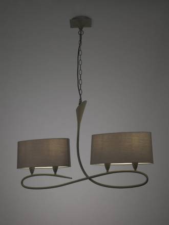 Lampara colgante Lua 4 luces lineal gris ceniza de Mantra
