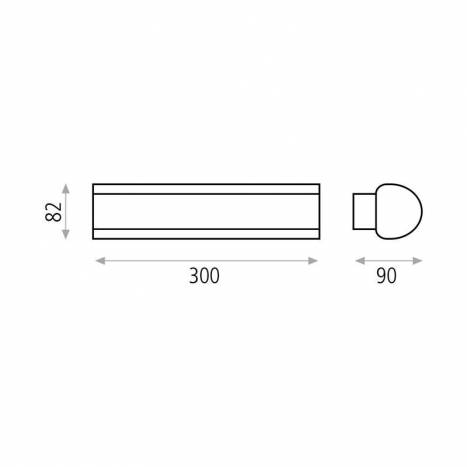 Aplique de pared Aka LED 20w IP54 negro - ACB