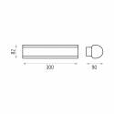 Aplique de pared Aka LED 20w IP54 negro - ACB