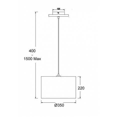 TRIO Elmau 1L E27 pendant lamp