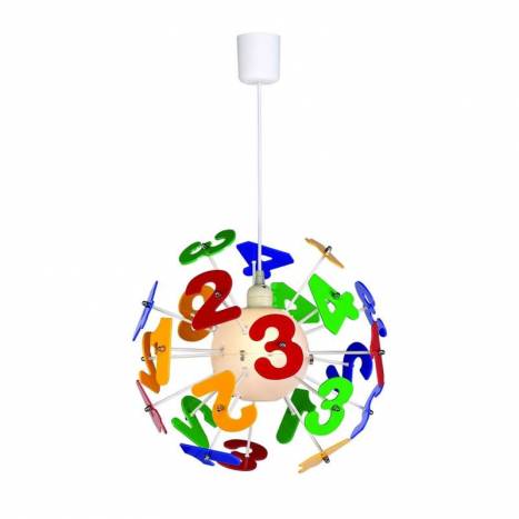 Lámpara colgante infantil Numbers E27 - Kelektron