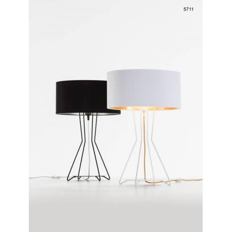 Lámpara de mesa Palo Alto E27 tela - Ilusoria Lámpara de mesa Palo Alto E27 tela - Ilusoria