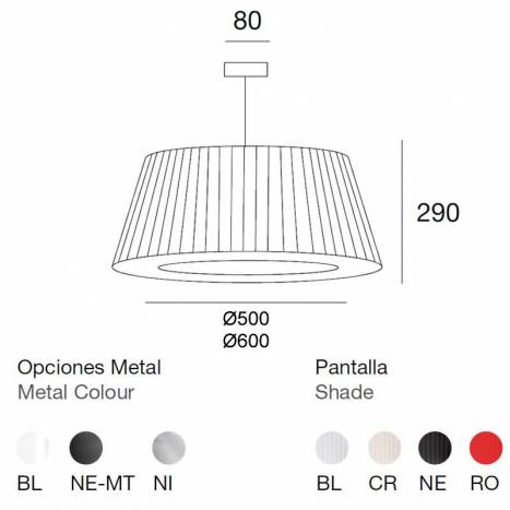 MASSMI Versus 3L E27 pendant lamp ribbon