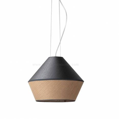 ILUSORIA Tossa E27 textile sack pendant lamp