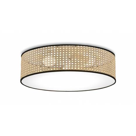 ILUSORIA Enea LED E27 rattan ceiling lamp